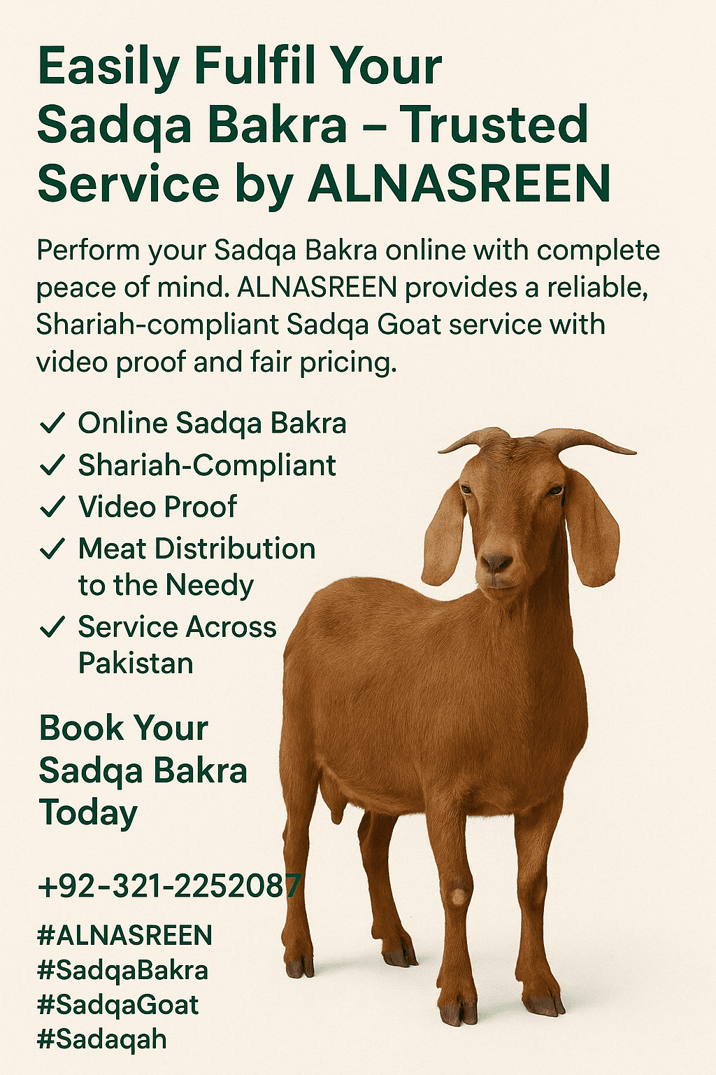 ALNASREEN Sadqa Bakra and Aqiqah service